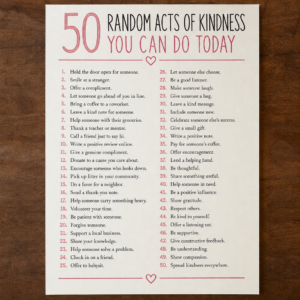 50 Random Acts of Kindness You Can Do Today