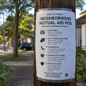 How to Form a Neighborhood Mutual Aid Pod (Without Overcomplicating It)